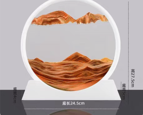 包邮创意3D流沙画沙漏摆件桌面装饰品摆件圆...