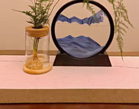 包邮【3D流沙画沙漏摆件桌面装饰品摆件圆盘...