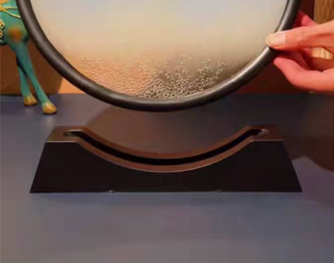 包邮轻奢3D圆形山水流沙画摆件创意解压解闷...