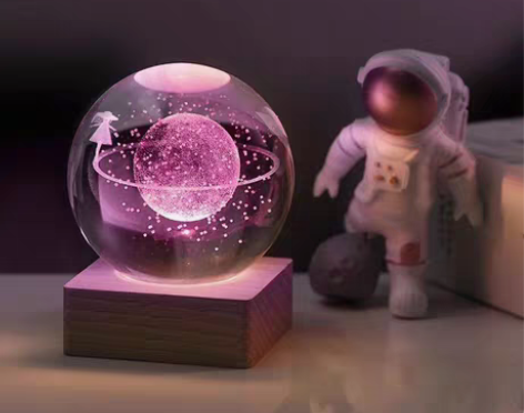 包邮宇宙小夜灯摆件水晶球装饰品生日礼物女生...