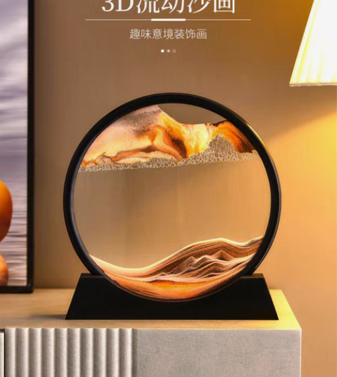 包邮摆件清货！沙漏流沙画创意礼物桌面摆件装...