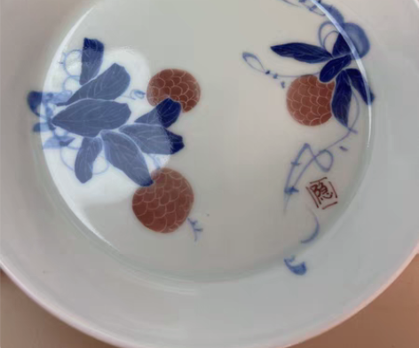 包邮景德镇手工手绘荔枝壶承，茶点盘，自己配...