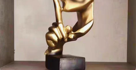 客厅摆件(清仓价29元包邮)沉默是金客厅摆...