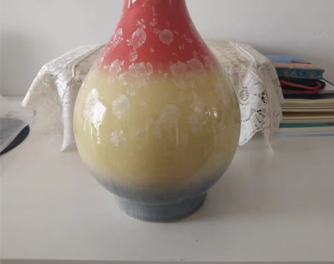 包邮8.90年代景德镇窑变结晶釉大号赏瓶,...