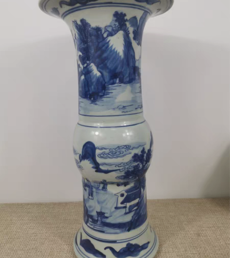 包邮全场放漏超低价起拍品名:清～青花花弧瓶...