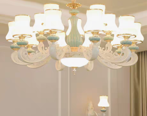 转卖欧式吊灯陶瓷餐厅吊灯现代简约卧室灯大气...