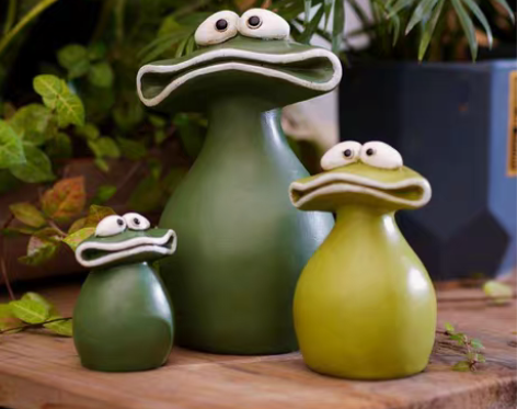 包邮可爱大嘴青蛙桌面假山盆景花园庭院微景观...