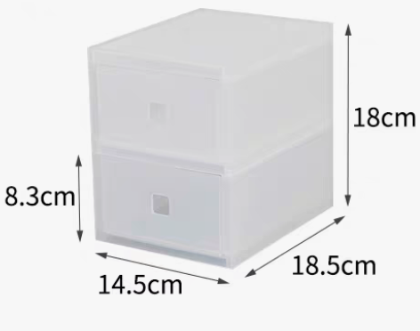 转卖收纳盒桌面抽屉式塑料透明办公文具小储物...