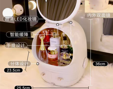 转卖网红化妆品收纳盒整理桌面防尘家用口红大...