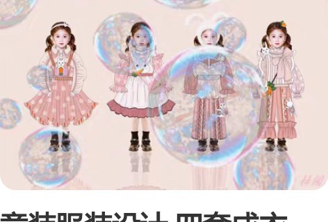 童装服装设计 四套成衣 一个系列 打包出 ...