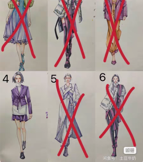 包邮服装设计 马克笔效果图手绘画、代画马克...