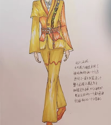 手绘马克笔服装画服装效果图代画  马克笔服...