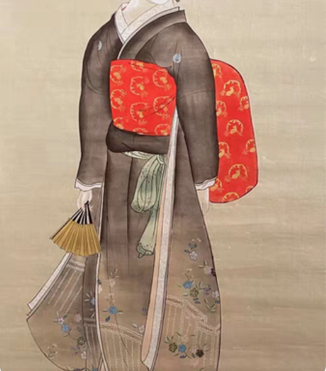 包邮日本纸本手绘歌姬图。 开脸温润，白粉铺...