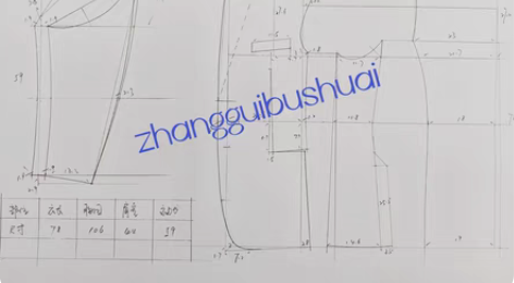 包邮服装手绘结构图,线条流畅,板面整洁,字...