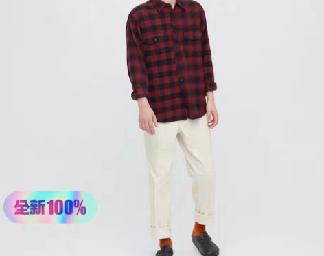 包邮优衣库JWA灯芯绒长裤452518 棕...