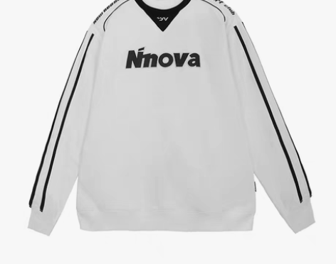 转卖NNOVA21AW赛车系列拼接撞色圆领...
