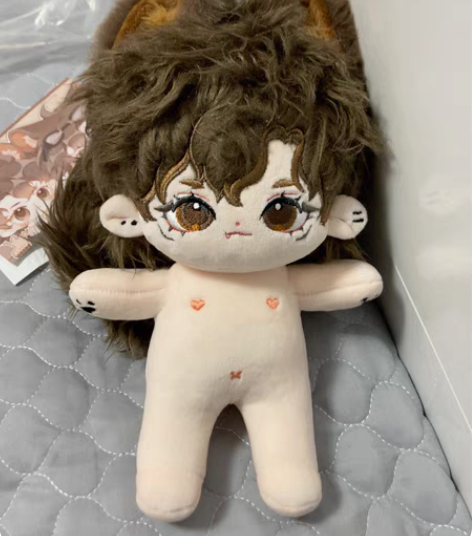 包邮棉花娃娃水洗浅色阿尔西，有骨架，带钥匙...