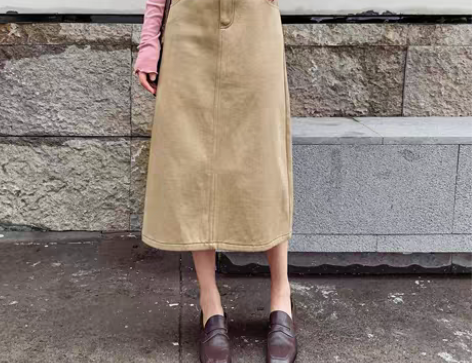 转卖【七格格】半身裙a字裙高腰包臀显瘦裙子...