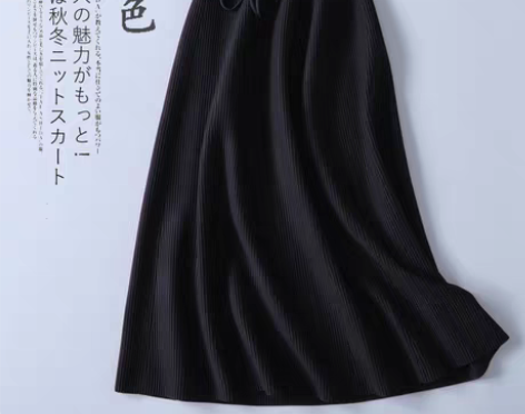 转卖秋冬加厚毛线针织a字裙 半身裙中长款高...