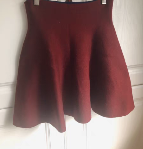 全新双面穿羊毛针织大摆裙百搭伞裙半裙 尺码...