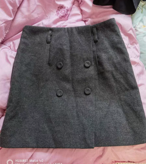 包邮高腰短裙纽扣a字裙女短裙裙子半裙 S码...