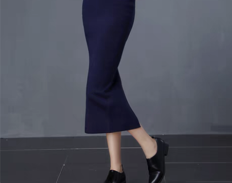 转卖秋冬季新款针织开叉长裙半身裙高腰显瘦包...