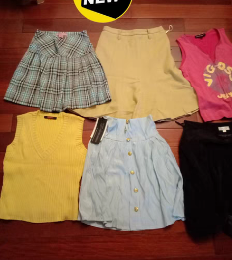 包邮全新 专柜入 羊毛裙 百褶裙 背心 花...