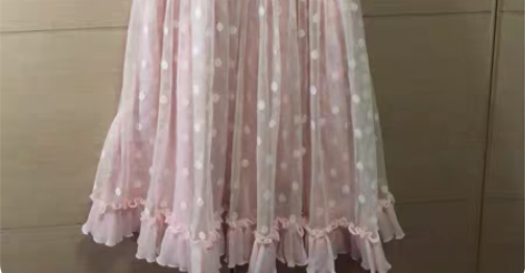 粉红大布娃娃高级蕾丝粉色波点收腰公主连衣裙...