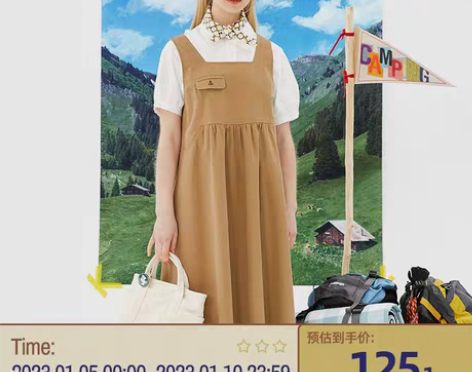 转卖LOLOL背带裙夏季女小个子设计感a字...