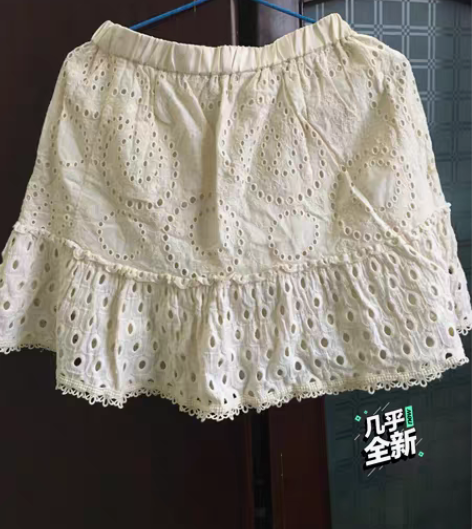 five plus 米白色纯棉半身裙 搭配...