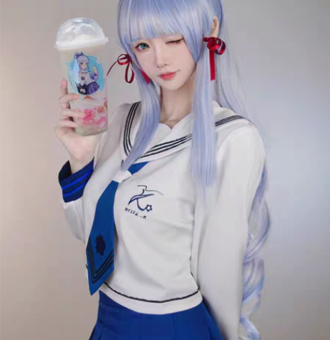包邮神里绫华JK原神cos服喜茶联动神里凌...