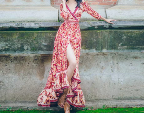 转卖一片式连衣裙傣族裙子西双版纳云南服装女...