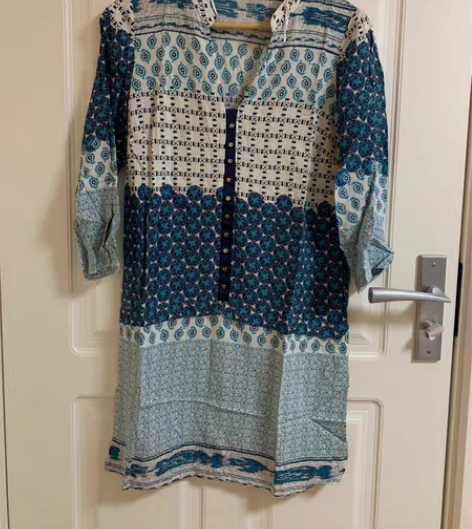 包邮zara民族风裙子 人棉材质 9.5...