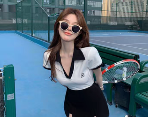 转卖夏季短款polo领短裤裙辣妹套装202...