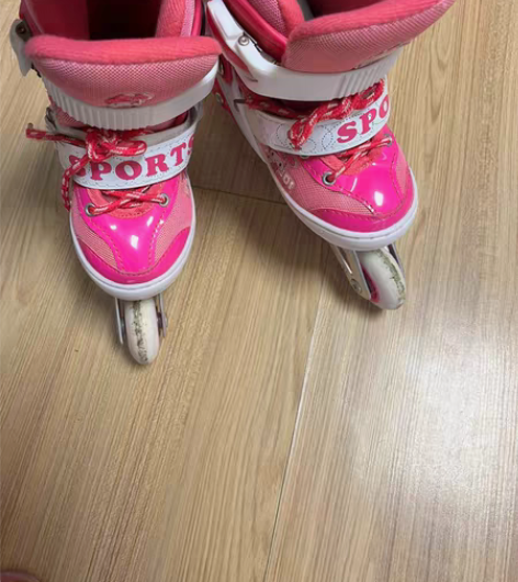 转卖派乐迪溜冰鞋儿童全套装女童旱冰轮滑鞋初...