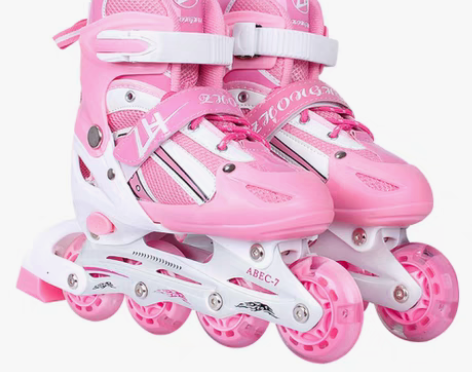 转卖直排溜冰鞋儿童可调男童女童闪光轮滑鞋全...