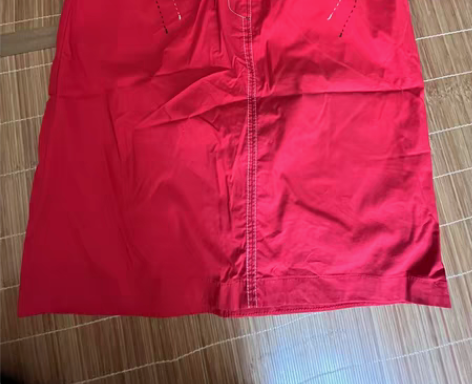 包邮女复古短裙红色短裙，休闲运动风，165...