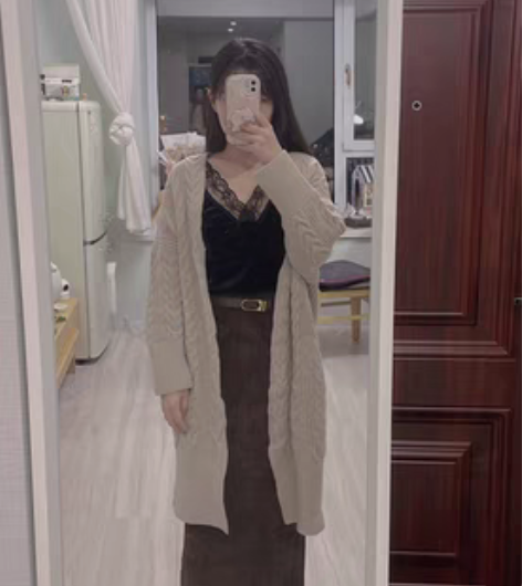 转卖酒午港风复古秋冬新款灯芯绒开叉半身裙 ...