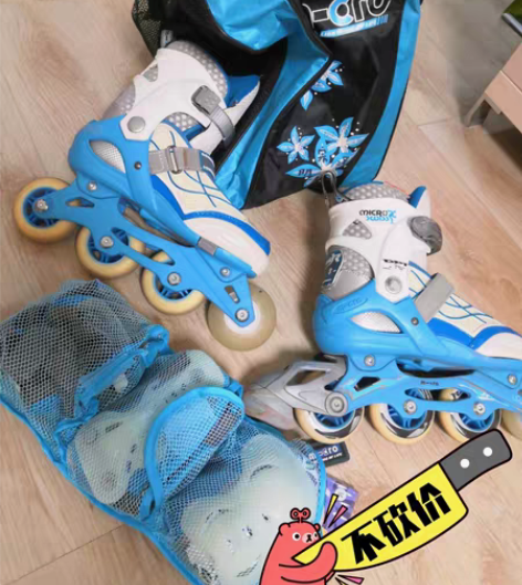 正品高配米高轮滑鞋，实体店购买，买的时候不...