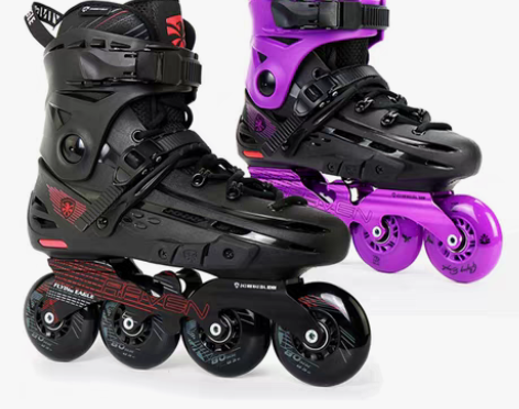 转卖飞鹰轮滑鞋初学花式成人男女平花刹车刷街...
