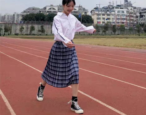 转卖【贰拾捌】好玩家同款复古高腰格子半身裙...