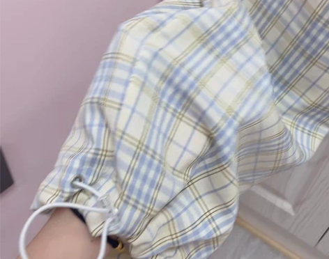转卖复古学生宽松束脚裤女春季新款高腰格子港...