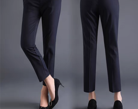 转卖【狂欢价】大码西装裤直筒工作西裤女职业...