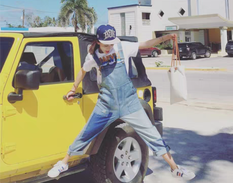 转卖2016春秋新款裤子嘻哈bf风背带裤女...