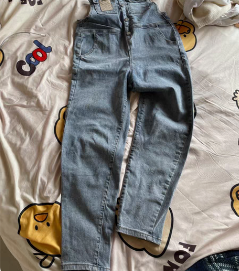 包邮背带牛仔裤，本人身高173体重120有...