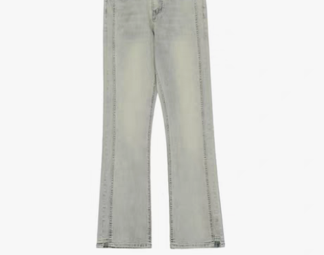 转卖PRESSURE牛仔裤做旧水洗弹力直筒...