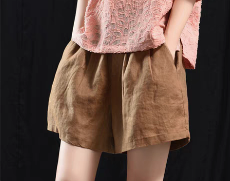 转卖园园美衣复古文艺夏季新款百搭纯色棉麻裤...