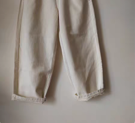 包邮米白色柔软牛仔裤实体店处理……第一款只...