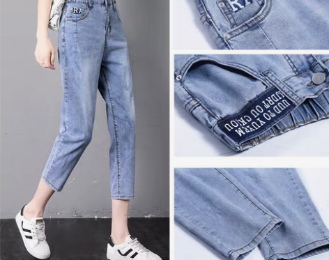 包邮高腰七分牛仔裤38元包邮秒杀! 全新全...