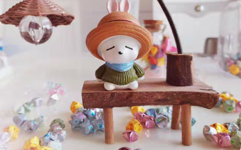 包邮【包邮】流氓兔摆件 小灯泡会亮 没用过...